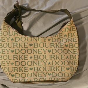 Dooney & Bourke Olive and Beige Shoulder Bag